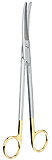 MILTEX Z-Type Hysterectomy/Parametrium Scissors, 12" (30.5cm) Slight Curve, Carb-N-Sert Blades. MFID: 30-2109TC