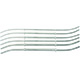 MILTEX HANK Uterine Dilators, 10-1/2" (265mm), Double-Ended, Set of 6: 11-12 Fr. (3.6-4mm) to 21-22 Fr. (7-7.3mm), Canvas Roll. MFID: 30-500