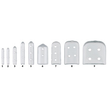 MILTEX Tip-It Instrument Protectors, Clear, Vented, Size 2, 50/Pack. MFID: 3-2502C