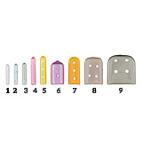 MILTEX Tip-It Instrument Protectors, Tinted, Vented, Size 7, Orange, 50/Pack. MFID: 3-2507T