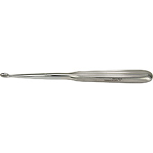 MILTEX Dermal Curette, 6-1/4" (160mm), oval spoon, size 3: 5.6mm x 9.0mm. MFID: 33-15