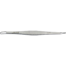 MILTEX SCHAMBERG Comedone extractor, 3-3/4" (96.5mm), double-ended, extra fine loops, with crimped small loop. MFID: 33-202
