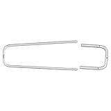 MILTEX Instrument Stringer - Closed U, Size: 2-1/2" x 8". MFID: 3-97