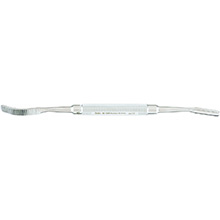 MILTEX MILLER Bone File, 7-1/2" (190mm), no. 45, double-ended, 7.2mm wide and 5.6mm wide, plain serrations. MFID: 40-1380