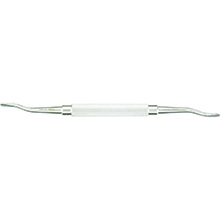 MILTEX HOWARD Bone File, 7" (180mm), no. 12, double-ended, 6.3mm wide and 5.3mm wide, plain serrations. MFID: 40-1381