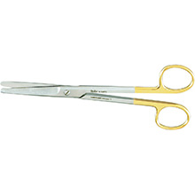 MILTEX MAYO Dissecting Scissors, 6-3/4" (172mm), Straight, Standard Beveled Blades, Carb-N-Sert. MFID: 5-124TC