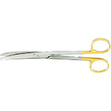 MILTEX MAYO Dissecting Scissors, 6-3/4" (172mm), Curved, Standard Beveled Blades, Carb-N-Sert. MFID: 5-126TC