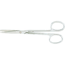 MILTEX WAGNER Plastic Surgery Scissors, 4-3/4" (12.1 cm), straight, sharp-blunt points, serrated blade. MFID: 5-273