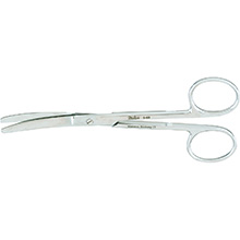 MILTEX Lightweight Operating Scissors, 5-1/8" (130mm), Curved, Blunt-Blunt Points. MFID: 5-65