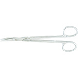 MILTEX KELLY Scissors, 6-1/4" (160mm), sharp points, curved, one serrated blade. MFID: 5D-253