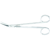 MILTEX KELLY Scissors, 6-1/4" (159mm), Angled, Sharp, With One Serrated Blade. MFID: 5D-255