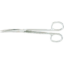 MILTEX BROPHY Operating Scissors, 5-5/8" (143mm), curved, sharp/sharp, with one serrated blade. MFID: 5D-326