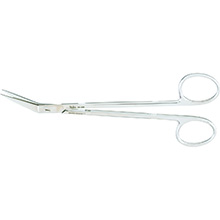 MILTEX LOCKLIN Operating Scissors, 6-1/4" (159mm), Angled on Side, One Serrated Blade. MFID: 5D-328