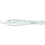 MILTEX ADSON Dressing Tissue & Suture Forceps, 4-3/4" (119.5mm), 1 x 2 teeth, with Tying Platform, lightweight fenestrated handles. MFID: 6-123XL