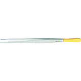 MILTEX EVANS Pelvic Dressing Forceps, 10" (25.4 cm), cross serrated tips, Carb-N-Sert. MFID: 6-165TC
