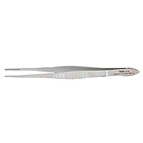 MILTEX Dressing Forceps, delicate pattern fluted handles, 5-1/8" (130mm), serrated tips. MFID: 6-26