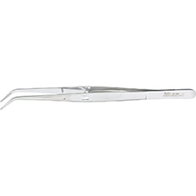 MILTEX COLLEGE Cotton Pliers with lock, angled, serrated tips. MFID: 66-652