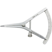 MILTEX Castroviejo Caliper, 0-40mm, Short, Angled . MFID: 68-699