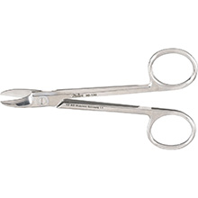 MILTEX Wire Cutting Scissors, 4-3/8" (110mm), Straight, One Serrated Blade. MFID: 9D-132
