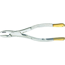 MILTEX 1 Standard Tooth Extracting Forceps, serrated, carbide beaks. MFID: DEF1STDTC