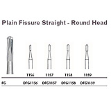MILTEX Tungsten Carbide Bur, Plain Fissure Straight - Round Head, Friction Grip. MFID: DFG1157
