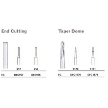 MILTEX Tungsten Carbide Bur, Taper Dome, Friction Grip (10/pk). MFID: DFG1171