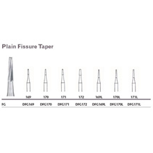 MILTEX Tungsten Carbide Bur, Plain Fissure Taper, Friction Grip (10/pk). MFID: DFG169