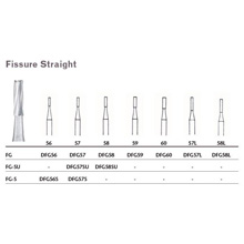 MILTEX Tungsten Carbide Bur, Fissure Straight, Friction Grip Surgical (10/pk). MFID: DFG58SU