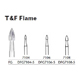 MILTEX Trimming & Finishing Bur, Flame, 7108, Friction Grip, 19 mm long. MFID: DFG7108-5
