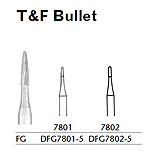 MILTEX Trimming & Finishing Bur, Bullet, 7802, Friction Grip, 19 mm long. MFID: DFG7802-5