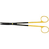 PADGETT Gorney Ceramic Scissors, SuperCut, Tungsten Carbide, Curved, Blunt Flat Tips, Saber-Back Blades, L= 7-1/2" (191 mm). MFID: PM-21SC608CTC