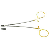 PADGETT Swedish Needle Holder, Tungsten Carbide, Straight, Delicate Serrated Jaws & Very Light Shanks, Length= 6" (152 mm). MFID: PM-2426