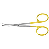 PADGETT Kaye Blepharoplasty Scissors, 4-1/2" (113mm), Curved, Serrated, Tungsten Carbide. MFID: PM-29065