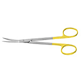 PADGETT Peck-Joseph Scissors, Saber-Back, Tungsten Carbide, Curved, 1 Serrated Blade, Semi-Sharp, Length= 5-1/2" (140 mm). MFID: PM-2990