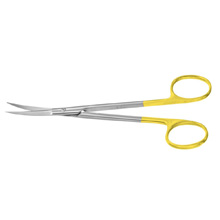PADGETT Peck-Joseph Scissors, Saber-Back, Tungsten Carbide, Curved, 1 Serrated Blade, Semi-Sharp, Length= 5-1/2" (140 mm). MFID: PM-2990