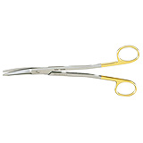 PADGETT Gorney-Freeman Scissors, Saber-Back, Tungsten Carbide, Curved, 1 Serrated Blade, Length= 7-1/4" (184 mm). MFID: PM-2994