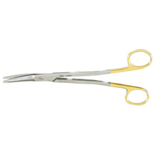 PADGETT Gorney-Freeman Scissors, Saber-Back, Tungsten Carbide, Curved, 1 Serrated Blade, Length= 7-1/4" (184 mm). MFID: PM-2994