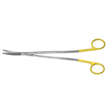 PADGETT Gorney Platysma Scissors, Saber-Back, Tungsten Carbide, Curved, 1 Serrated Blade, Length= 9" (229 mm). MFID: PM-2996