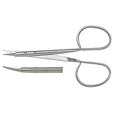 PADGETT Stitch Scissors, 3-7/8" (98mm), Curved, Sharp, Ribbon Ring Handles. MFID: PM-4639