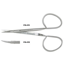 PADGETT Iris Scissors, Ribbon Type, Delicate, Curved, Sharp, Short Blades, Length= 3-3/4" (95 mm). MFID: PM-4702