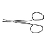 PADGETT Kaye Blepharoplasty Scissors, Ribbon Type, 4-1/4" (107mm), Curved, Serrated. MFID: PM-4955