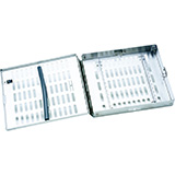 MILTEX Standard 814 Cassette with 14 Rack, 6 3/4 x 8 1/8 x 11/8 (inches), 171 x 206 x 29 (mm). MFID: STDSTAT814