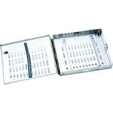 MILTEX Standard 814 Cassette with 14 Rack, 6 3/4 x 8 1/8 x 11/8 (inches), 171 x 206 x 29 (mm). MFID: STDSTAT814