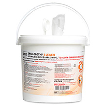 PDI SANI-CLOTH Bleach Germicidal Disposable Wipes Pail, 7.5"x15", 160 Sheets Per Pail, 2/cs. MFID: P7007P