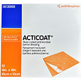 SMITH & NEPHEW ACTICOAT Antimicrobial Barrier Dressing, 4" x 4", 12/bx. MFID: 20101 (USA ONLY)