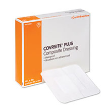 SMITH & NEPHEW COVRSITE PLUS Composite Dressing, 6" x 6", 10/pkg, 10 pkg/cs. MFID: 59715100