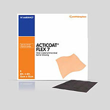 SMITH & NEPHEW ACTICOAT FLEX 7 Antimicrobial Barrier Dressing, 16" x 16", 6/bx. MFID: 66800408