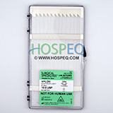 Surgical Specialties Microsurgical Suture, Non-Sterile, Size: 10-0, Black Nylon, DR4 Needle. Lab Suture, Not For Human Use. MFID: AK-0105
