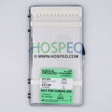 Surgical Specialties Microsurgical Suture, Non-Sterile, Size: 8-0, Black Nylon, DR6 Needle. Lab Suture, Not For Human Use. MFID: AK-2546