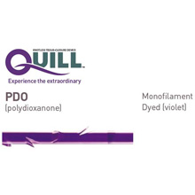 QUILL PDO Suture, Taper Point, Uncoated, Undyed, Size 2/0, 45cm, 36mm, 1/2 Circle, 12/bx. MFID: VLP-2025